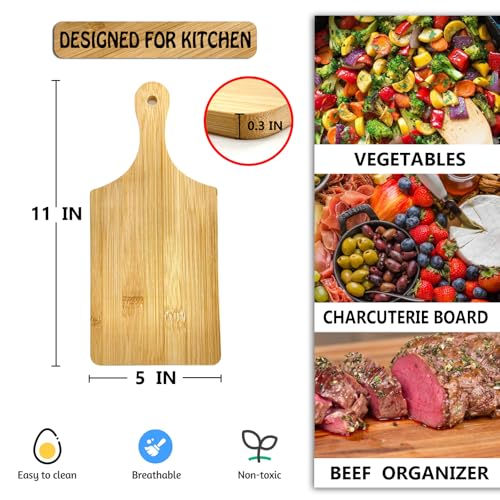 Wooden Cheese Cutting Board Set, 24 Small Charcuterie Boards with Handles