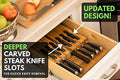 In-Drawer Knife Block for 12 Knives, Moso Bamboo Organizer