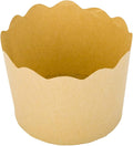 Baking Cups, 6 oz Kraft Paper Scalloped Muffin Liners, 200 Count