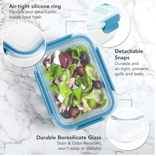 Glass Food Storage Containers with Lids, Meal Prep, Lunch, 5 Piece - view 3
