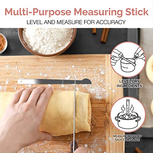 22-Piece Stainless Steel Measuring Cups and Spoons Set, Tad Dash Pinch Smidgen Drop Mini Measuring Spoons, Measuring Stick Leveler, Measurement Conversion Chart Fridge Magnet, (Country Chic) - view 6