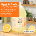 Food Grade Mineral Oil for Wood Cutting Boards, Lemon Orange Scented, 1 Gallon