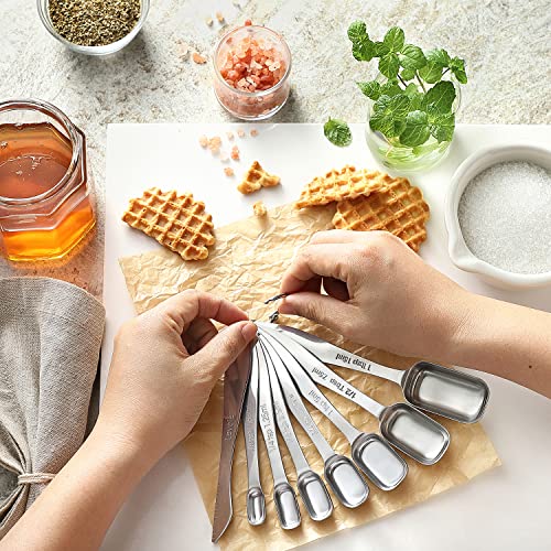 Stainless Steel Measuring Cups and Spoons Set of 20 w/Leveler - view 4
