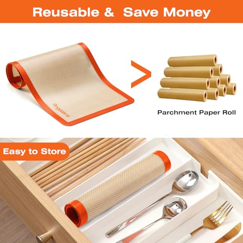 5 pcs Silicone Baking Mats For Harvest Right Freeze Dryer Medium Size Trays (Orange, M - Medium) - view 5