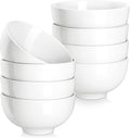 MALACASA Small White Ceramic Bowls Set of 8, 14 OZ Compact Dessert Bowls Rice Bowls Set, Ceramic Bowl for Ice Cream, Soup, Cereal, Side Dishes, Dishwasher & Microwave Safe
