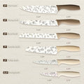 12-Piece Kitchen Knife Set with Blade Guards, Stainless Steel