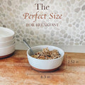 Porcelain Cereal Bowls Set of 4, 25 oz, Lead-Free Glaze