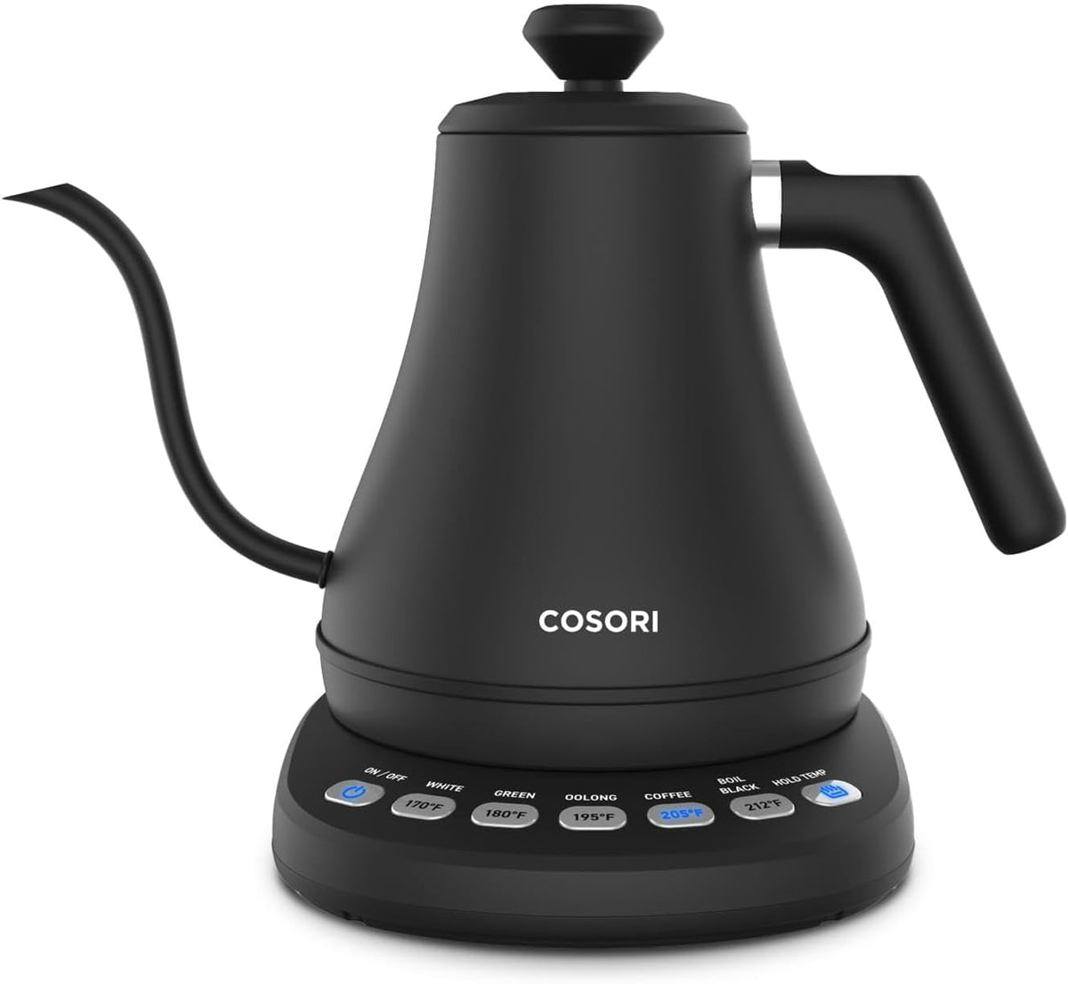 Gooseneck Electric Kettle with Temperature Control, 0.8L, Black