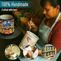 Utensil Holder, Handmade Talavera Ceramic, Multi-Color, 7.25 Inch Tall