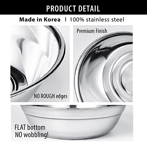 Oversized All-Purpose Stainless Steel Bowl for Home & Commercial, 16 Qt, 15 L, Made in Korea, Premium Stainless Steel, No Dulling & Rusting, For Prepping, Baking, Mixing, Marinating & Brining Kimchi - view 5