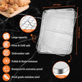 Half Sheet Baking Pan and Rack Set, 17.5 x 13 Inch Stainless Steel, 4 Pack