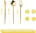 Forks: 150-Piece Gold Plastic Disposable Silverware Set, Heavy Duty