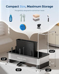 Sink Caddy Organizer, 304 Stainless Steel with Brush Holder and Towel Racks