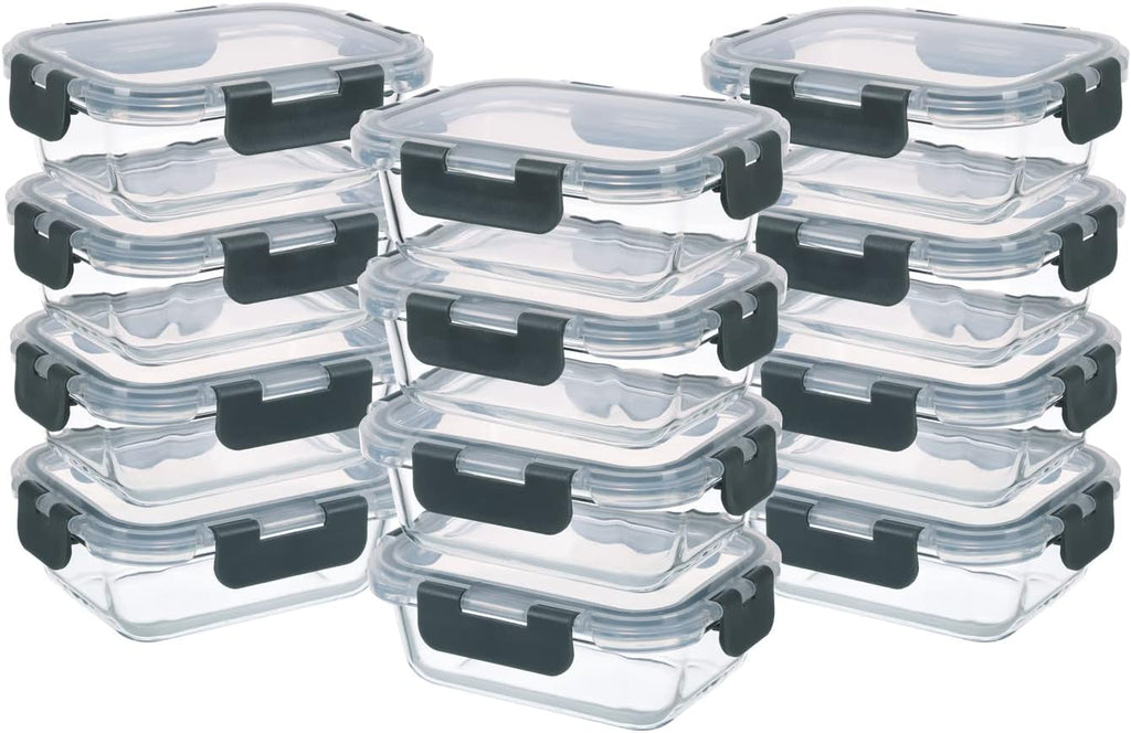 24-Piece Small Glass Food Storage Containers with Lids Airtight