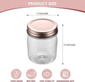 Clear PET Food Storage Jars, 8 oz 16-Pack in Rose Gold