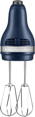 Hand Mixer, 5 Speeds, Turbo Beaters, Dishwasher-Safe, Ink Blue