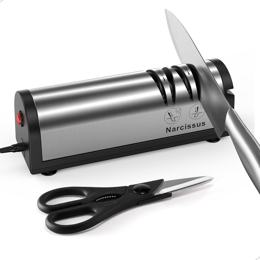 Knife Sharpener, Professional 2 Stage Electric Knife Sharpener for Quick