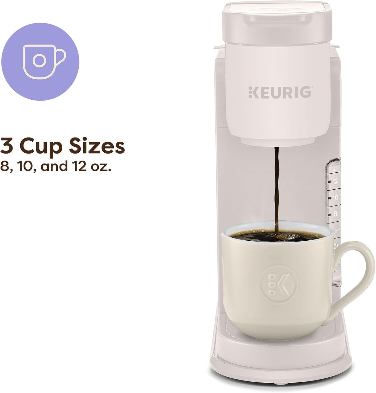 K-Express Single Serve K-Cup Pod Coffee Maker, Warm Stone – close-up