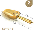 Ice Cream Scoops Set of 3 in Gold Stainless Steel, 6.5-Inch