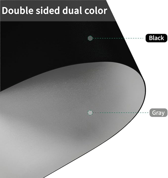Leather Dresser Cover,1.8mm Thick,14x78 Inch,Dresser Protector Top,Dresser Top Protector,Dresser Cover Top,Dresser Top Cover,Dresser Cover Top for Bedroom.(Black+Gray,14x78)