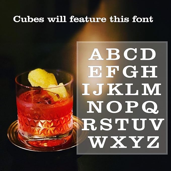 Letter U Monogram Ice Cube Mold Custom Ice Cube Mold 2 Inch Big Initials Silicone Ice Cube Tray Gifts for DAD Gifts for Him