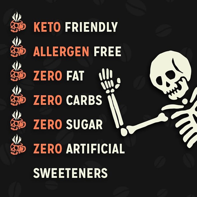 Bones Coffee Company Cinnamon Roll Flavored Coffee, Medium Roast Low Acid Arabica Beans Compatible with Auto drip and French Press Coffee Maker, 12 Oz Ground