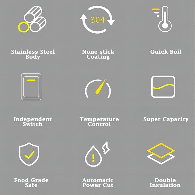 Commercial Electric Kettle Warmer Stainless Steel Hot Water Dispenser Hot Water Boiler And Warmer with Faucet Quick-Temp or Boil for Tea Coffee 1500W 8.8 Liter Capacity