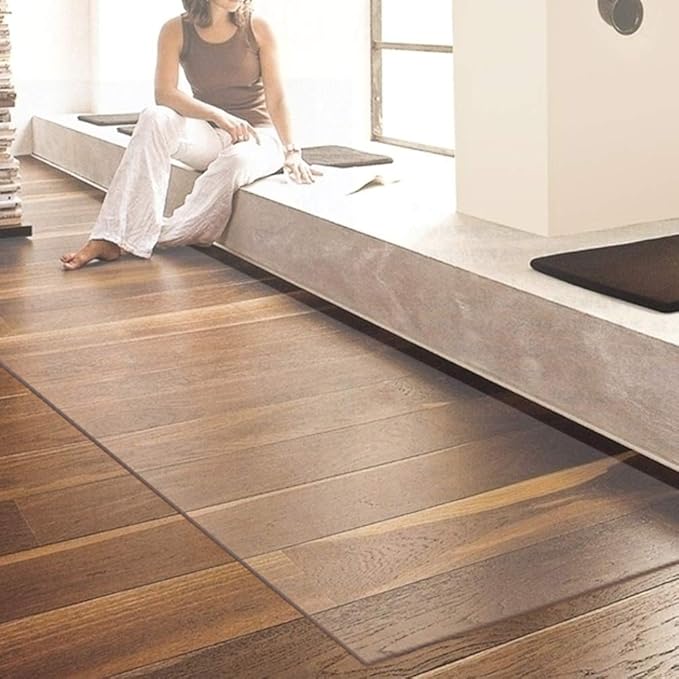 NECAUX Custom 28 x 67 Inch Frosted Table Cover Protector, 1.5mm Thick Plastic Waterproof Heavy Duty Desk Pad Mat Tablecloth Protector for Coffee Table Sofa Table Media Stand Countertop Dining Table