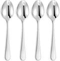 KEAWELL Premium Louise Spoons Set, Set of 4, 18/10 Stainless Steel, Exceptional mirror finish, Dishwasher Safe (9“ Serving Spoon)