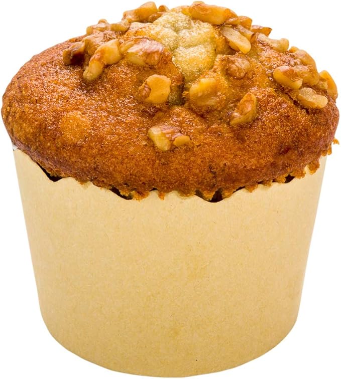 Baking Cups, 6 oz Kraft Paper Scalloped Muffin Liners, 200 Count
