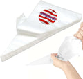 19-Inch Icing Bags Heavy Duty, AMBESTAR 100 Pieces Thick Anti-Burst Disposable Decorating Bags for all Size Tips Couplers and Baking Cookies Candy Supplies Kits, Large Cake Decorating Tools