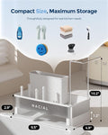 Kitchen Sink Sponge Holder, Stainless Steel Caddy with Brush Holder, White