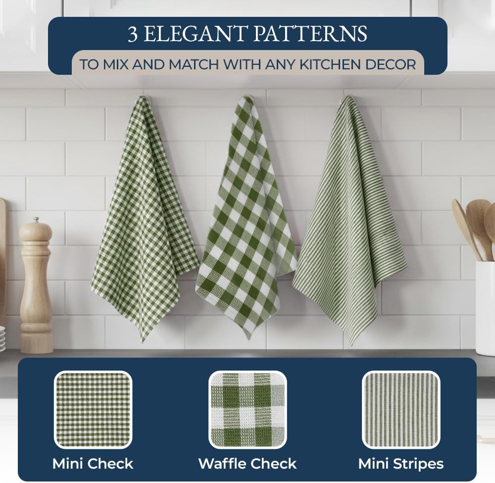 Kitchen Towel and Pot Holder Sets 20 Pc - Eco Friendly Reusable Cotton Dish – close-up