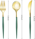 Disposable Spoons, Forks and Knives Set, 90 Pieces, Gold Plastic