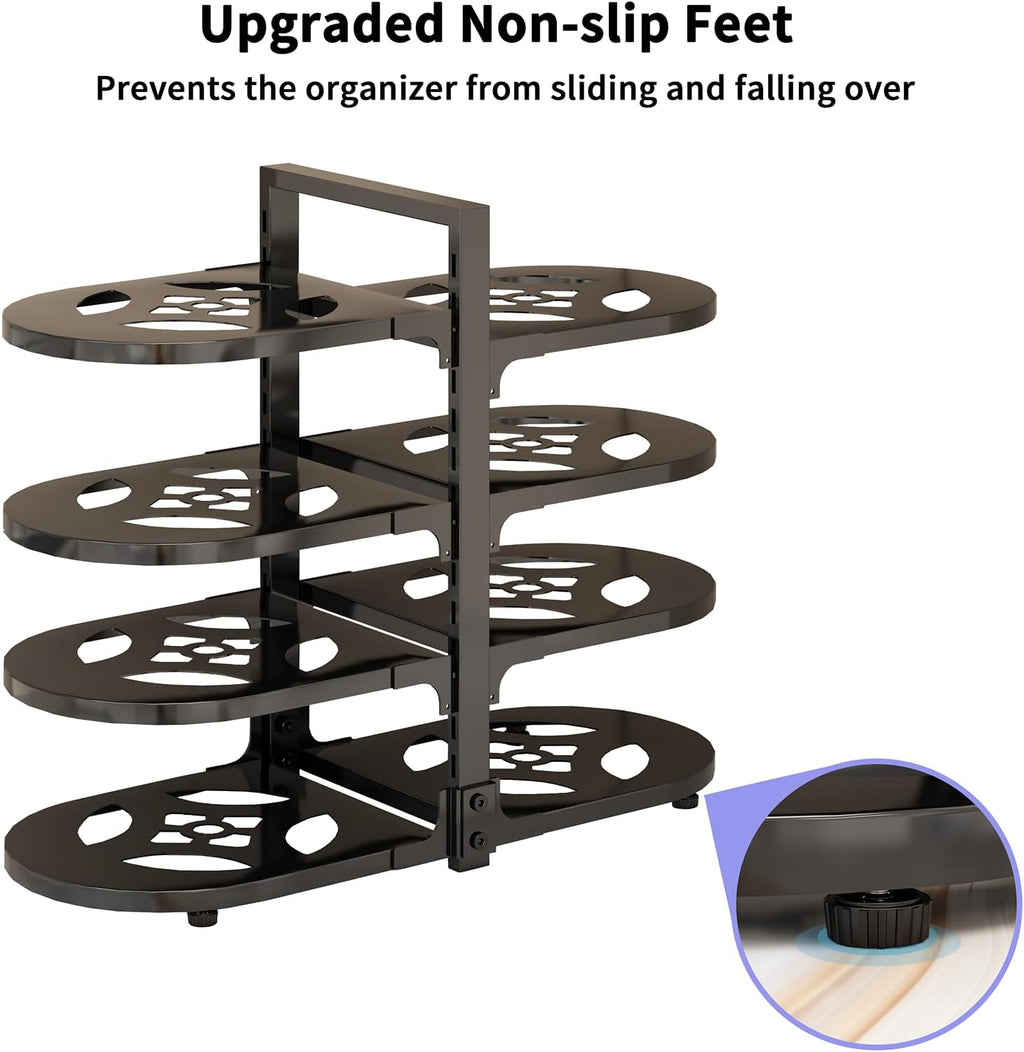 Adjustable Heavy Duty Pots and Pans Organizer Under Cabinet, 8-Tier Pot and Pan – set view