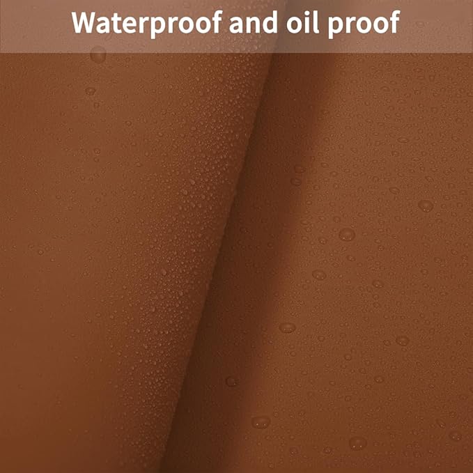 Leather Table Cover,1.8mm Thick,30x48 Inch Desk Cover,Large Desk Mat,Table Protector,Table Cover Protector,Desk Covers On Top of Desks(Brown+Gray,30x48)