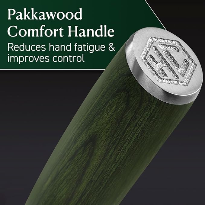 HexClad Boning Knife, 6-Inch Japanese Damascus Stainless Steel Blade, Pakkawood Handle