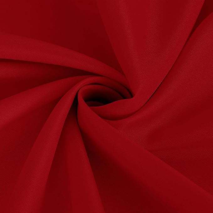 Red Square Polyester Tablecloths, 6 Pack for Dining and Picnic Tables