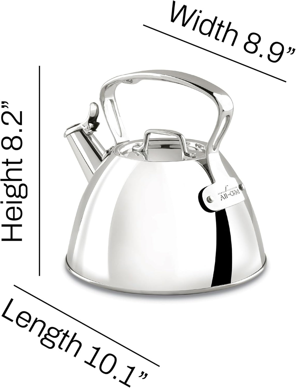 Stainless Steel 2 Qt Stovetop Tea Kettle – size reference