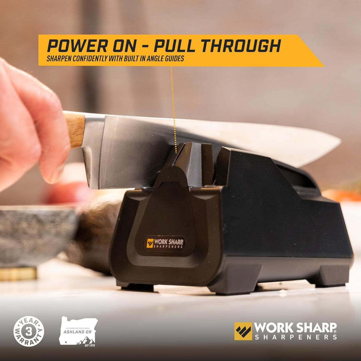 E2 Electric Kitchen Knife Sharpener – close-up