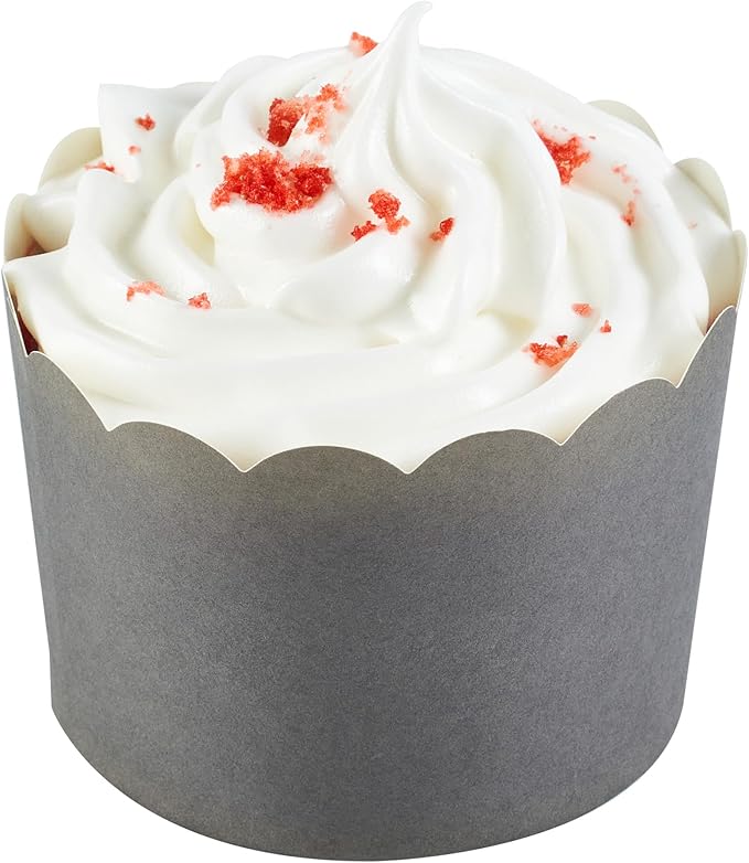 Baking Cups 200 Count Gray Paper Cupcake Liners, 10 Oz