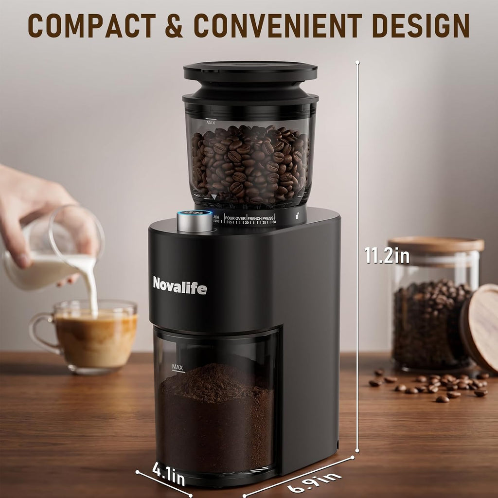 Coffee Grinder, Electric Coffee Bean Grinder with Anti-Static Design, 38 – another angle
