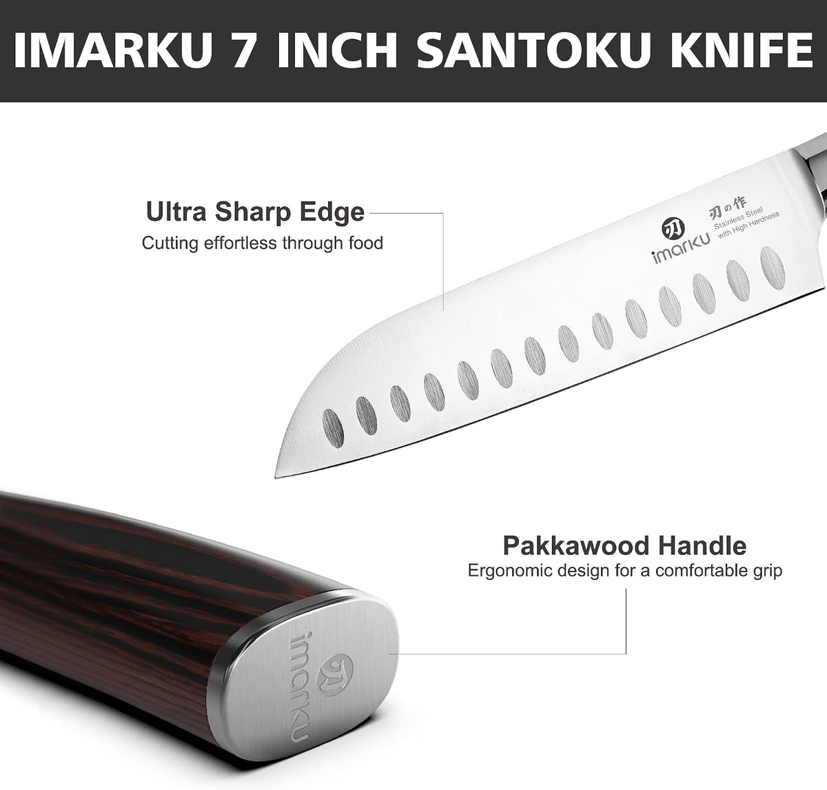 Santoku Knife 7 Inch, Ultra Sharp Japanese Chef Knife-Kitchen Knife – alternate view