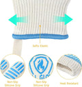 Oven Mitts with Silicone Grip, 1472°F Heat Resistant, Blue Long Cuff