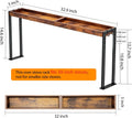 Spice Rack Over Stove Shelf, Wood Tray, 4 Adjustable Heights, 33-Inch