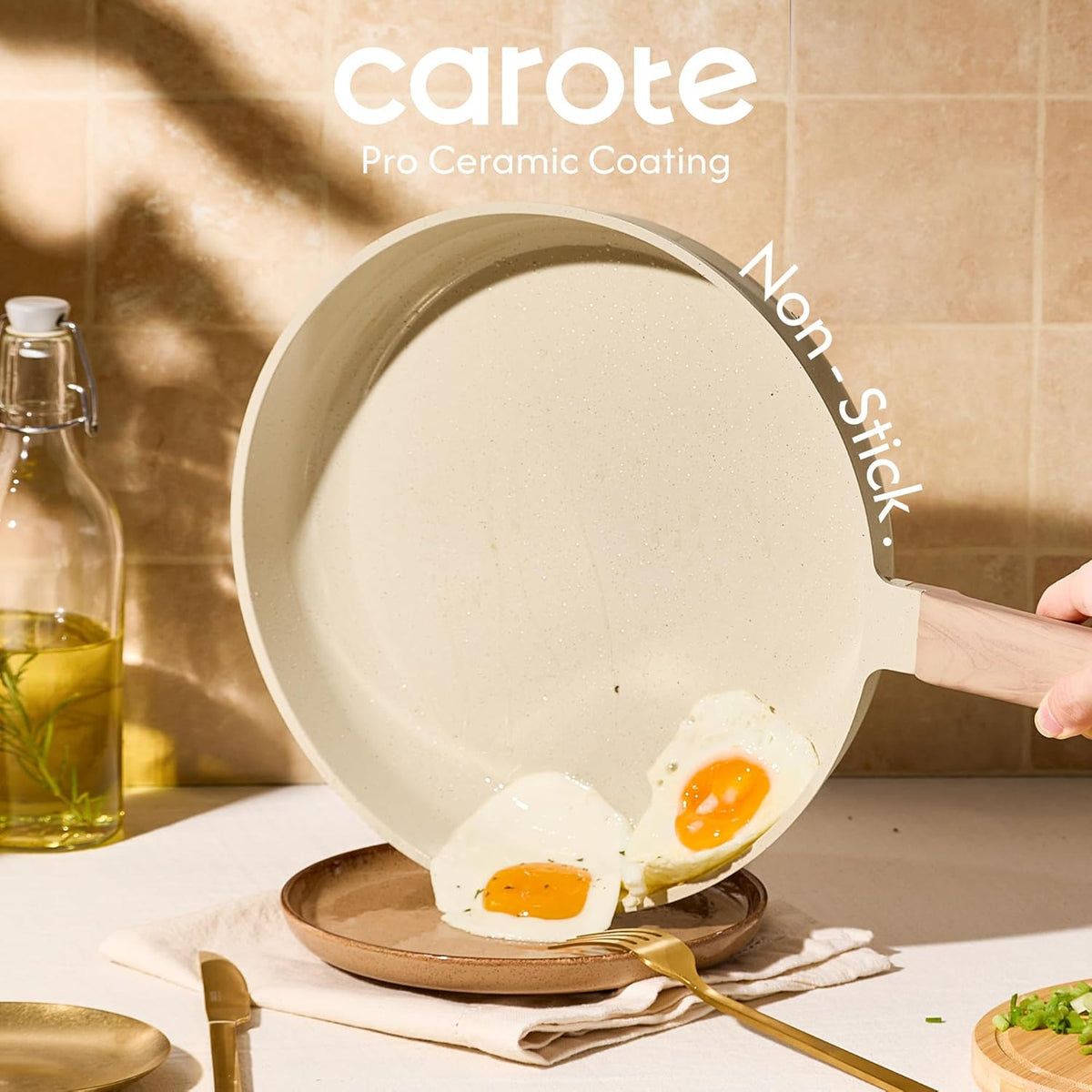 Pots and Pans Set, Ceramic Cookware Set, 14pcs – close-up