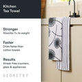 Dish Towels Set, Quick-Drying Microfiber, 18 x 30 Inch, Linen Breeze