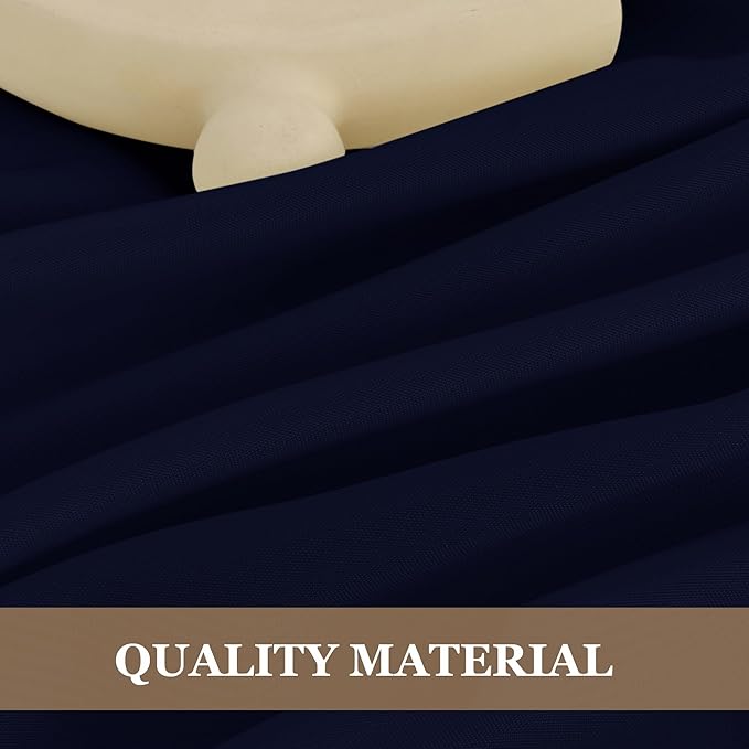 Tablecloths in Navy Polyester, 70 x 70 Inch Square, Pack of 6
