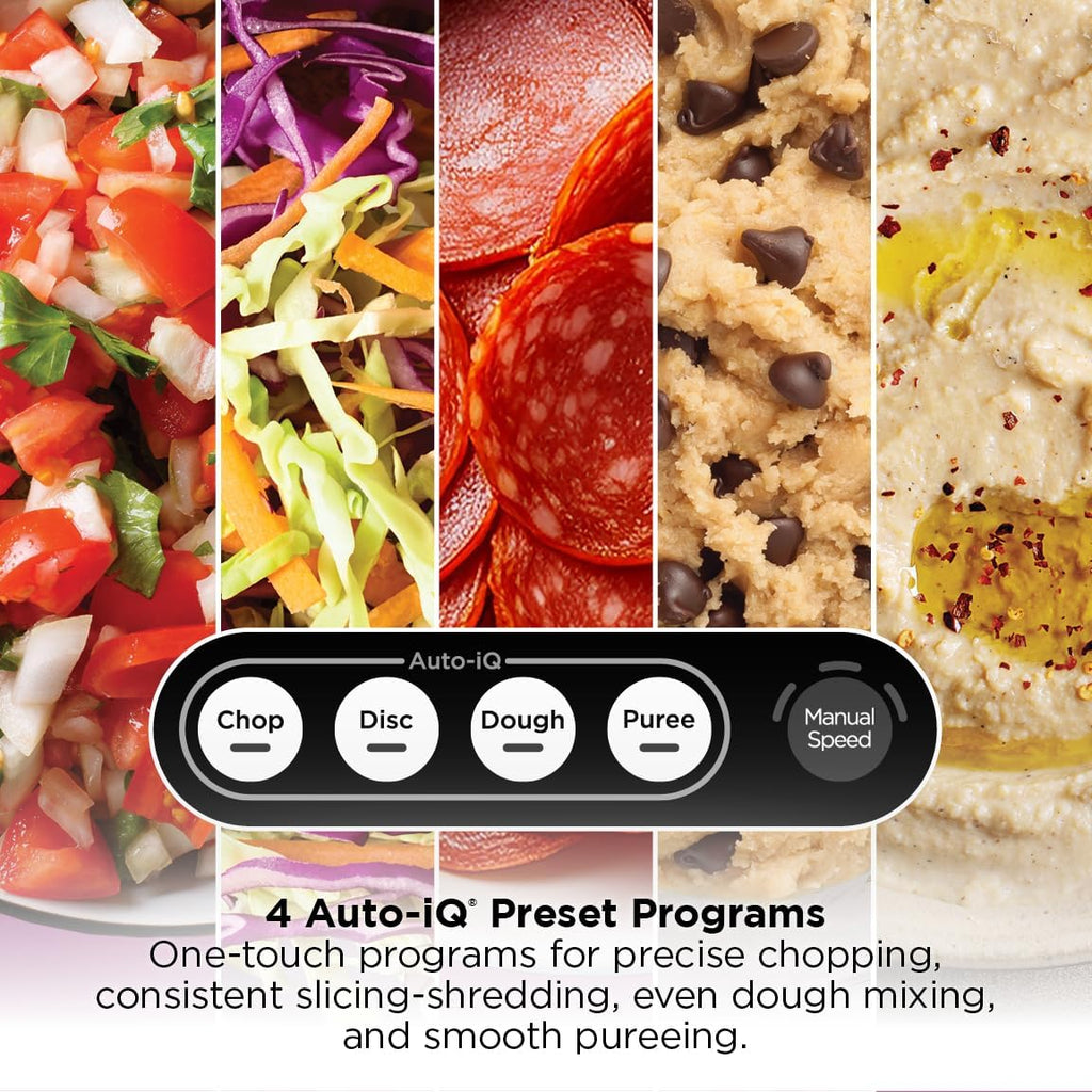 Food Processor 9-Cup with 1000-Peak-Watt Motor and Auto-iQ Presets
