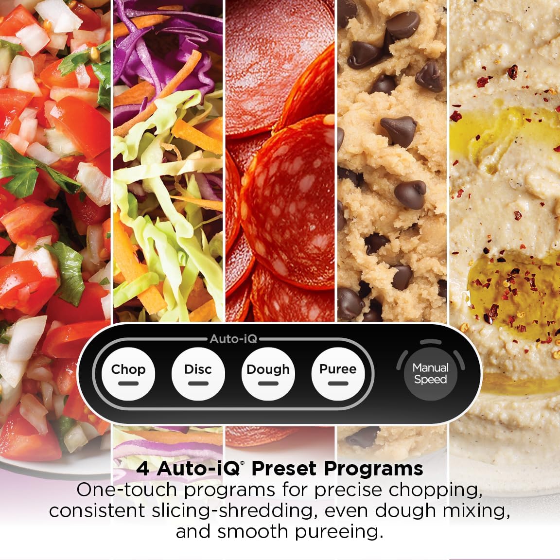 Food Processor 9-Cup with 1000-Peak-Watt Motor and Auto-iQ Presets